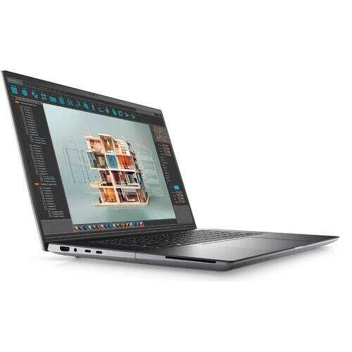 Angle. Dell - Precision 5690 16" 32GB 512GB SSD Core™ Ultra 7 165H 1.4GHz WIN11P, Titan - Gray.