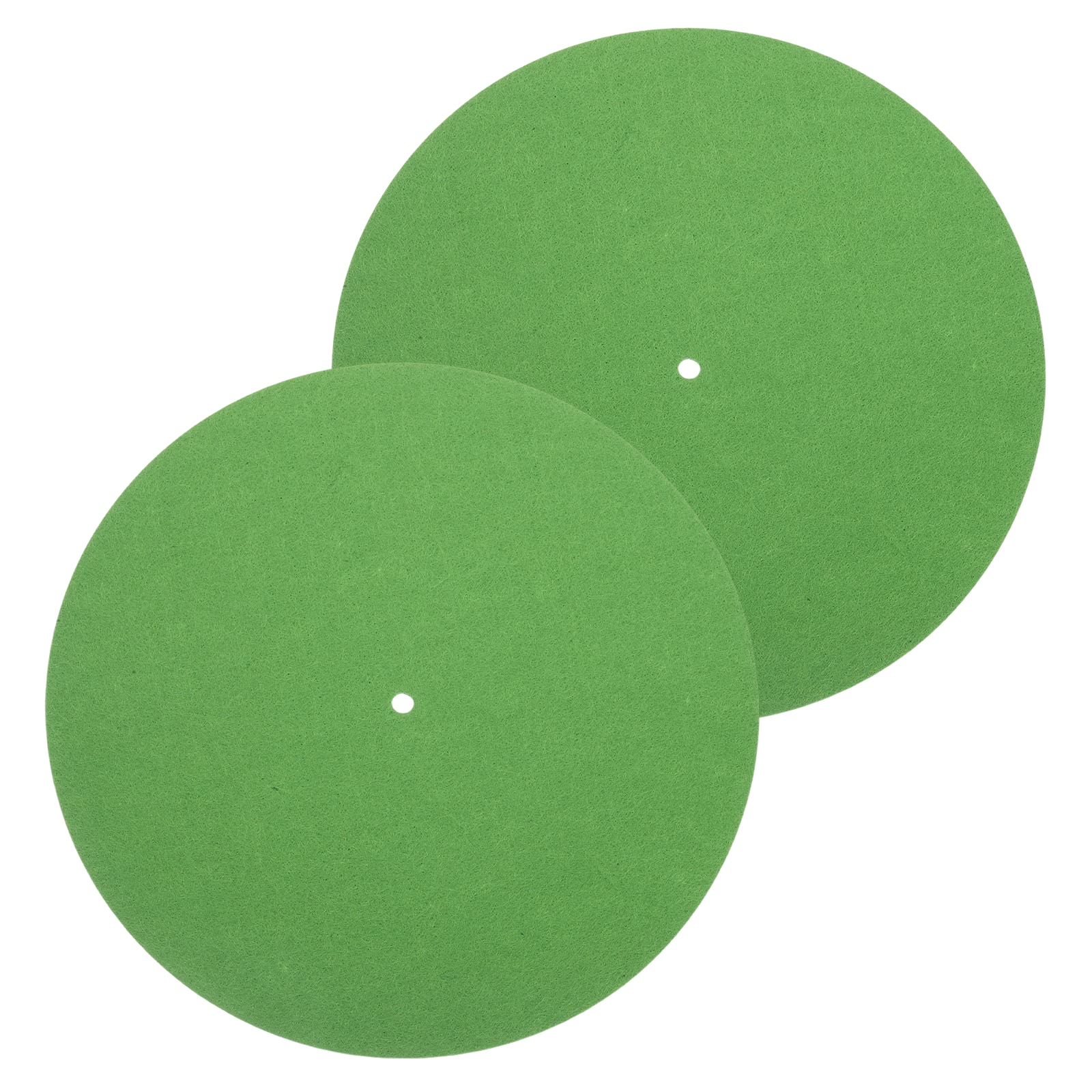 Unique Bargains - 2pcs Record Player Mat, 10 Inch Turntable Mat 3mm Felt Pad for Vinyl Record - Green