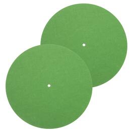 Unique Bargains - 2pcs Record Player Mat, 12 Inch Turntable Mat 3mm Felt Pad for Vinyl Record - Green