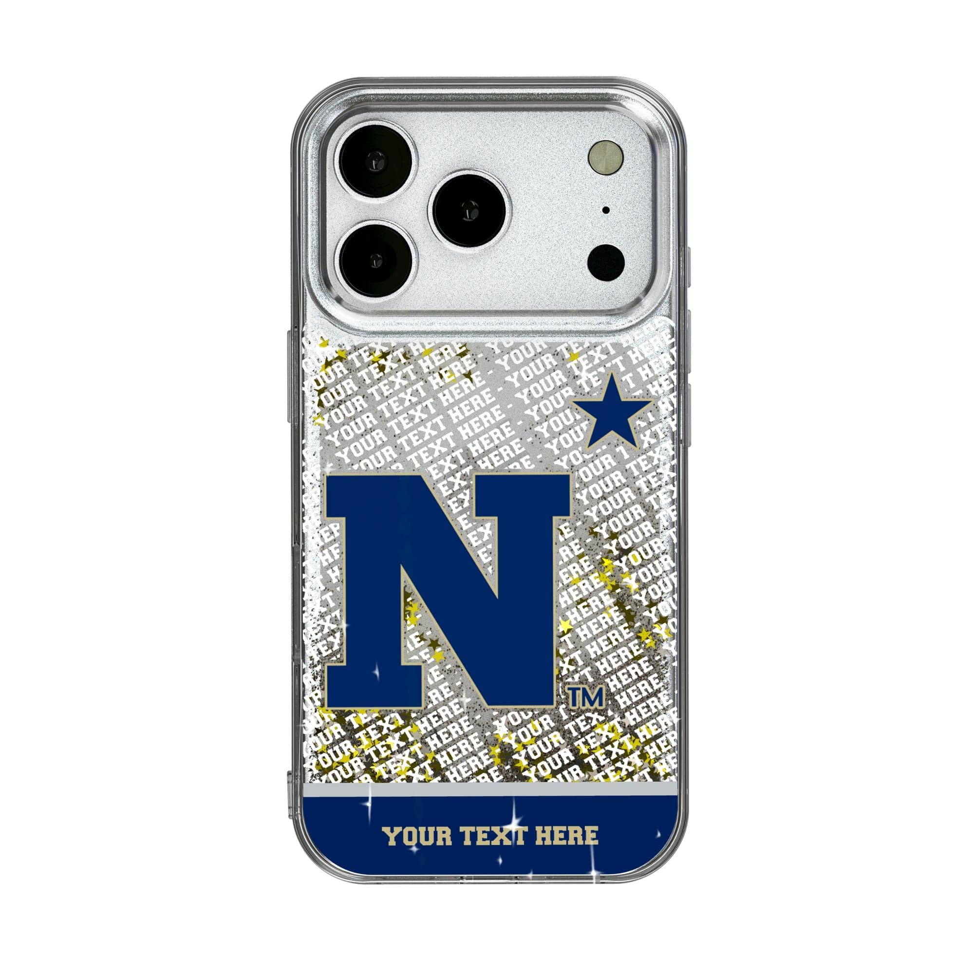 Keyscaper - NCAA - Navy Midshipmen iPhone Endzone Personalized Glitter Case - 14 - Multicolor price history on PriceWatchPro
