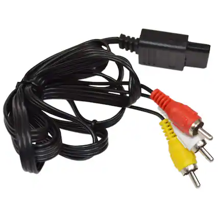 Front. HQRP - Audio Video AV Cable Cord for Nintendo Super NES TV Video Game Console Multi Out Connector RCA.