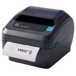 Zebra - GX420d Direct Thermal Desktop Label Printer 203 dpi 6ips - EPL2/ZPL II USB Serial 10/100 Ethernet 4.09" Print Width - Gray