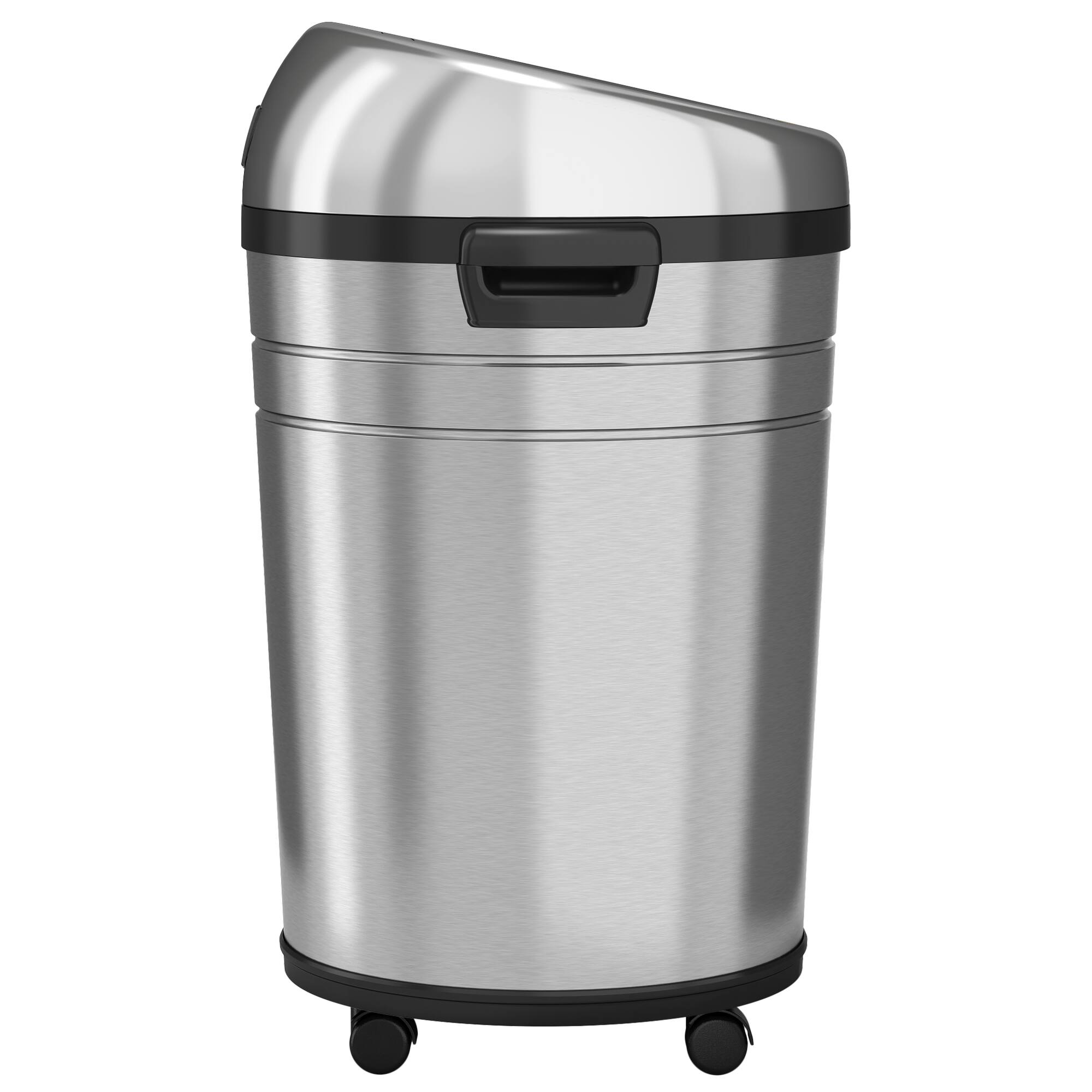 Alt View 15. iTouchless - 18-Gal. Touchless Round Trash Can - Stainless Steel.