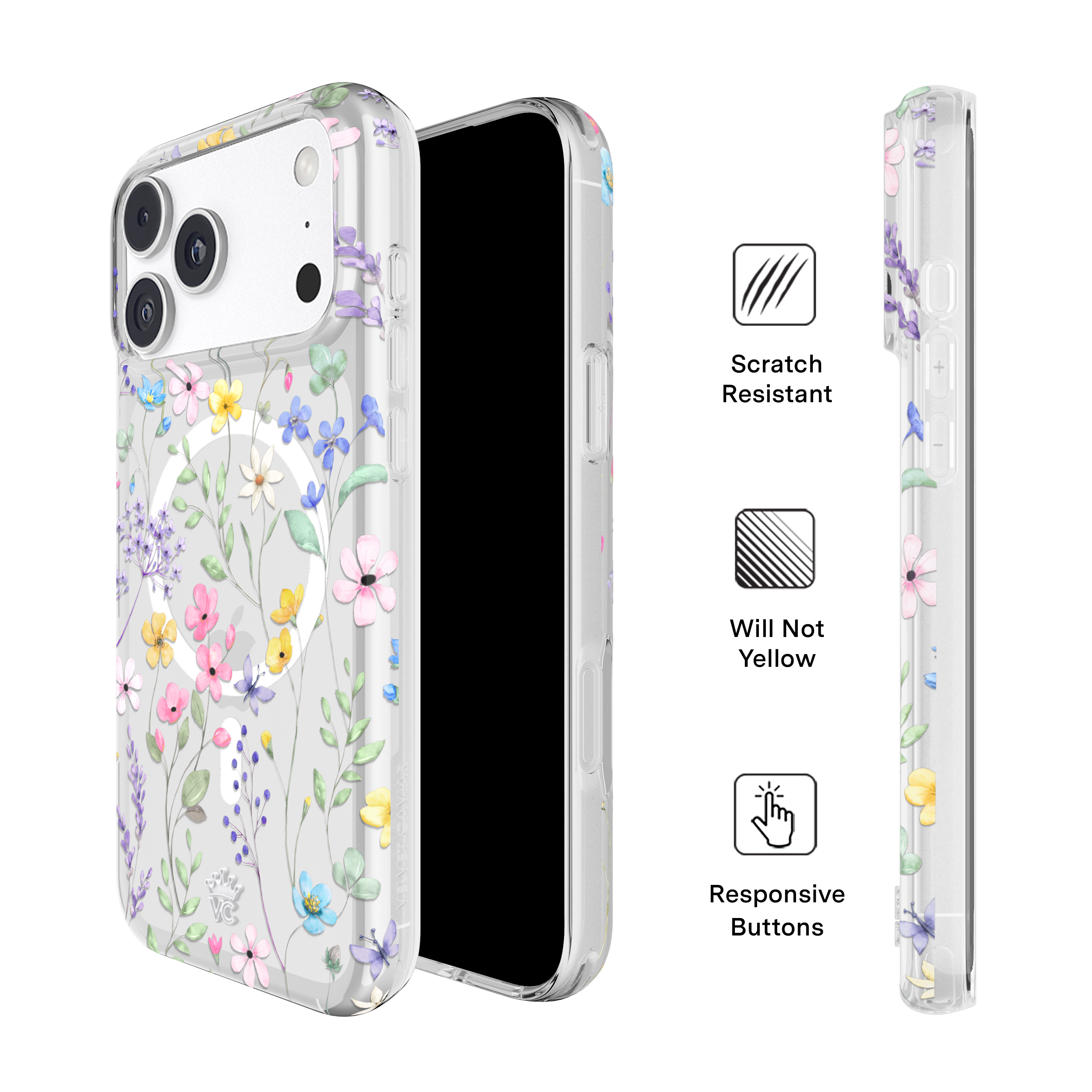 Alt View 1. VELVET CAVIAR - MagSafe Case for Apple iPhone 17 Pro - Enchanted Floral.