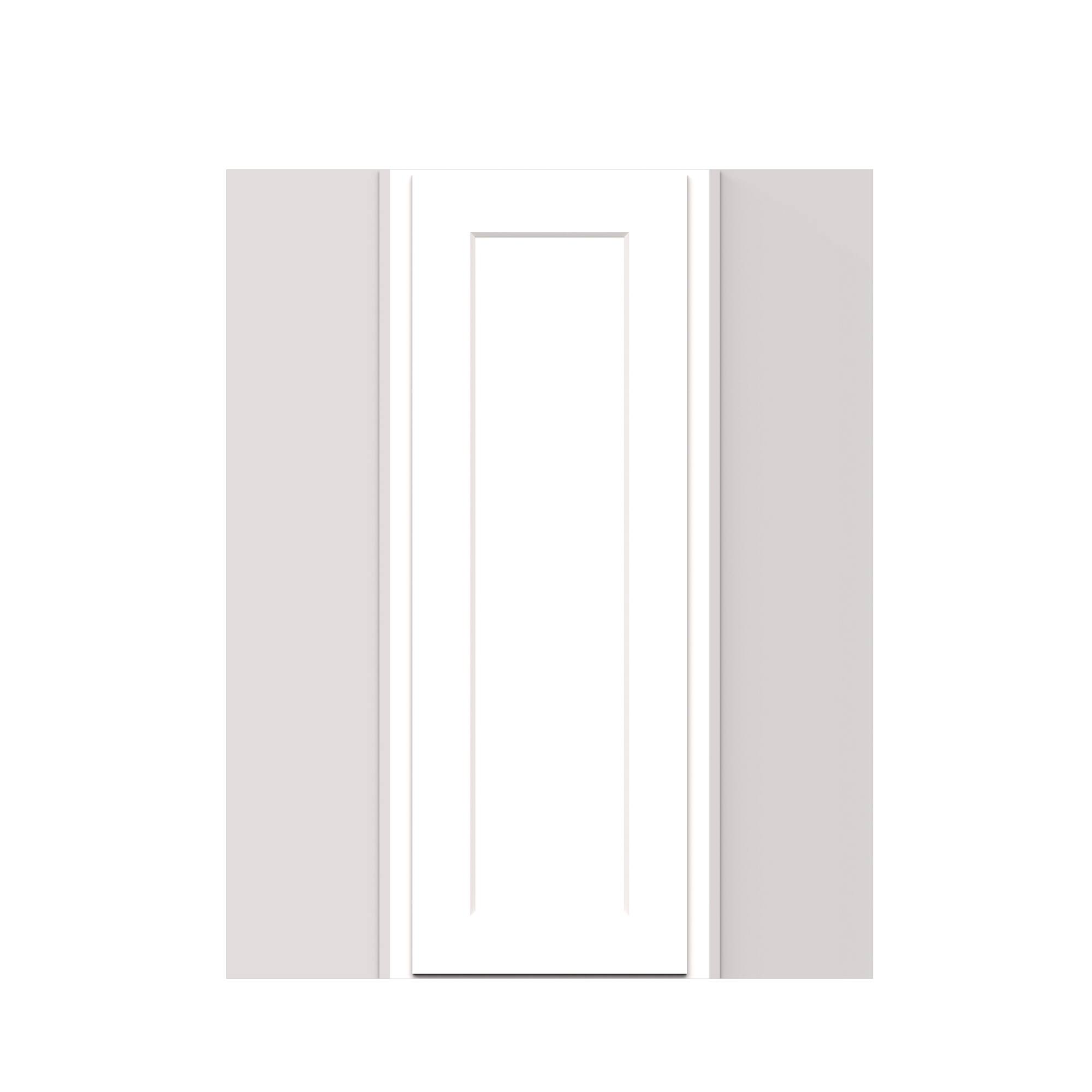 Alt View 1. Boyel Living - 24-in W x 42-in H x 12-in D Shaker RTA Kitchen Diagonal Corner Wall Cabinet with Soft-Close - White Shaker.
