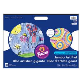 Prang - Jumbo Art Pad, White, 22" x 16", 30 Sheets
