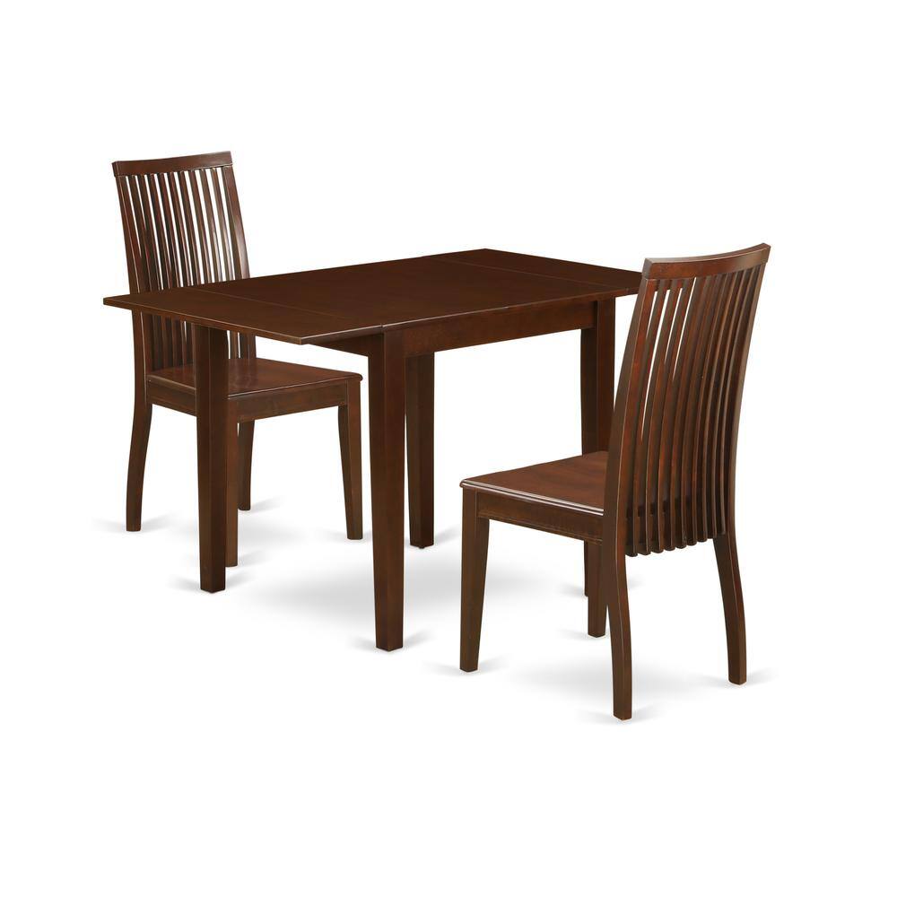 Left. East West Furniture - Dining Room Set Mahogany - Brown.