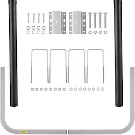 VEVOR - Boat Trailer Guide-ons, 40", 2PCS Rustproof Galvanized Steel Trailer Guide ons, Trailer Guides with PVC Pipes - Black