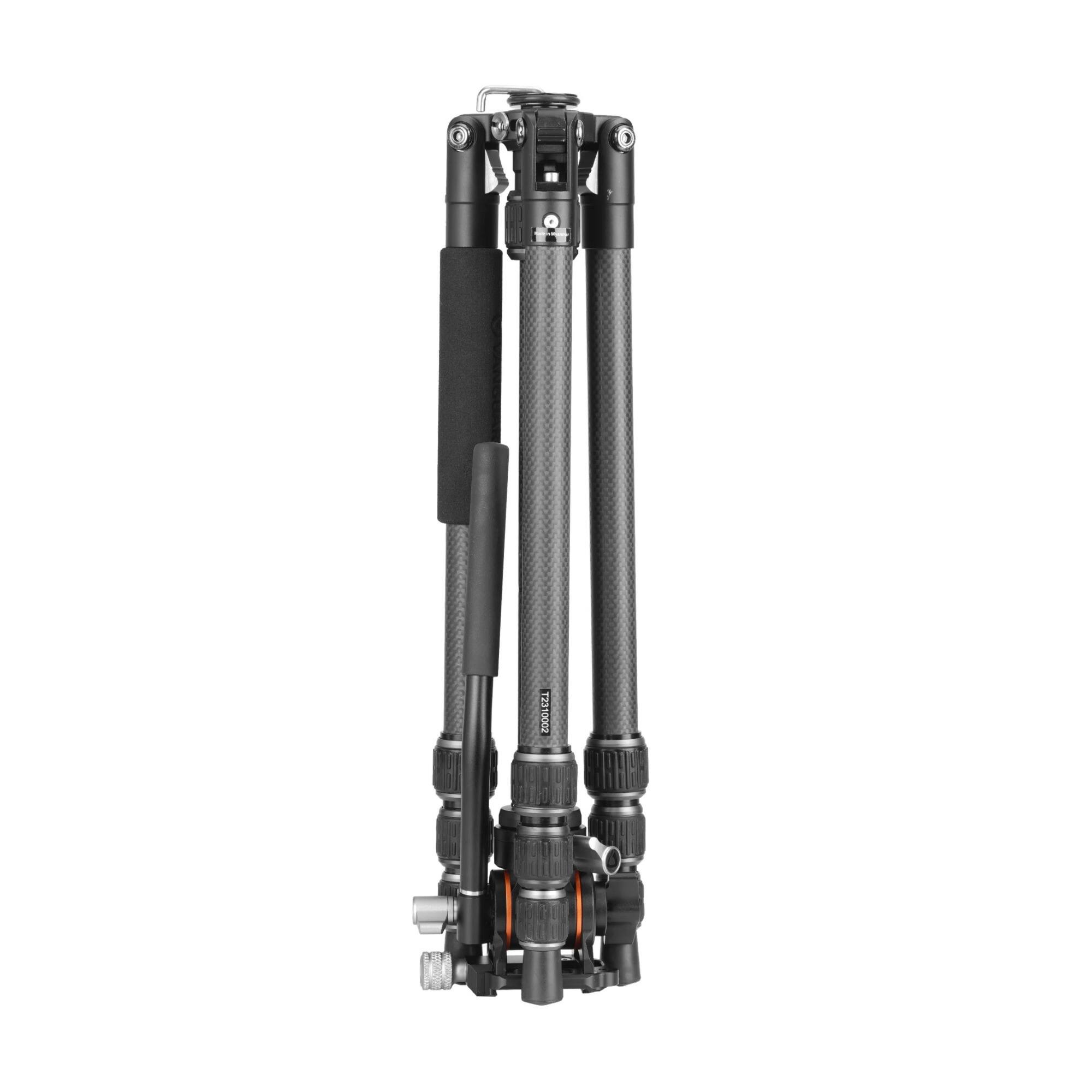 Angle. Vanguard - Vanguard Vesta GO 234CV10 Carbon Fiber Travel Tripod with VEO PV-10 Head (Black).