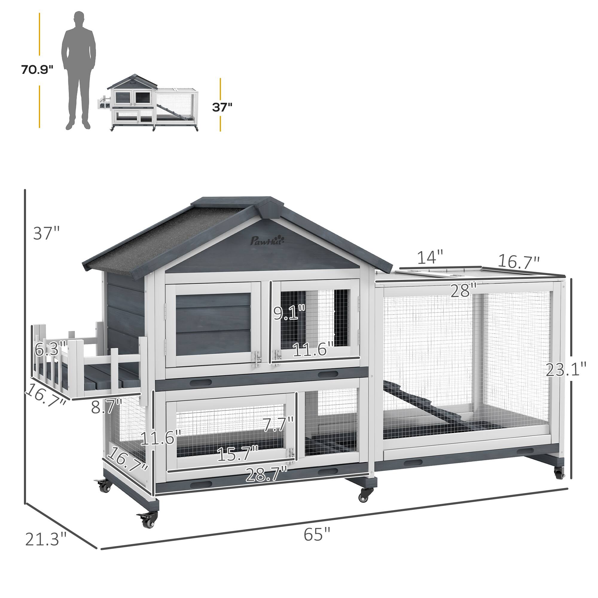 70.9"  
37"  
37"  
Pawhut  
9.1"  
14"  
28"  
16.7"  
6.3"  
16.7"  
8.7"  
11.6"  
16.7"  
4  
11.6"  
7.7"  
15.7"  
28.7"  
23.1"  
21.3"  
65"