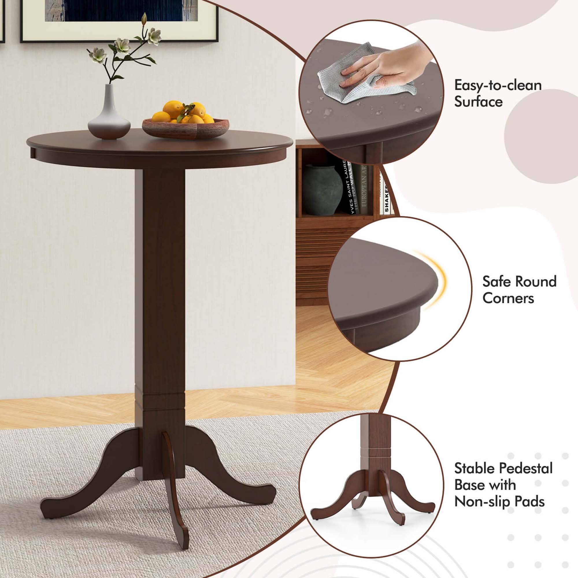 Easy-to-clean Surface  
Safe Round Corners  
Stable Pedestal Base with Non-slip Pads