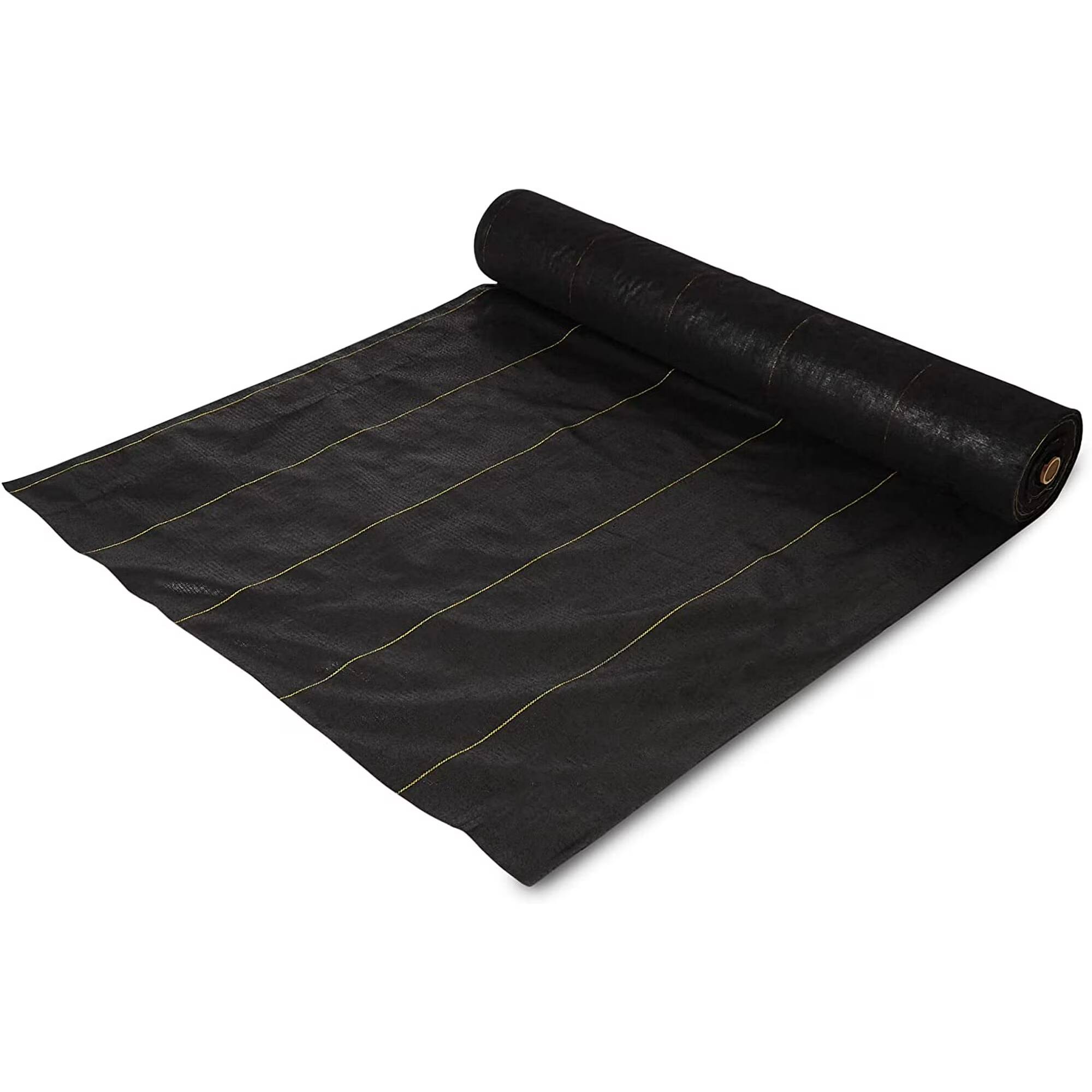 Front. DeWitt - DeWitt Weed Barrier 4'W x 300'L, Polyethylene Landscape Outdoor Garden Fabric - Black.