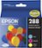 Front Zoom. Epson - 288 3-Pack Ink Cartridges - Cyan/Magenta/Yellow.