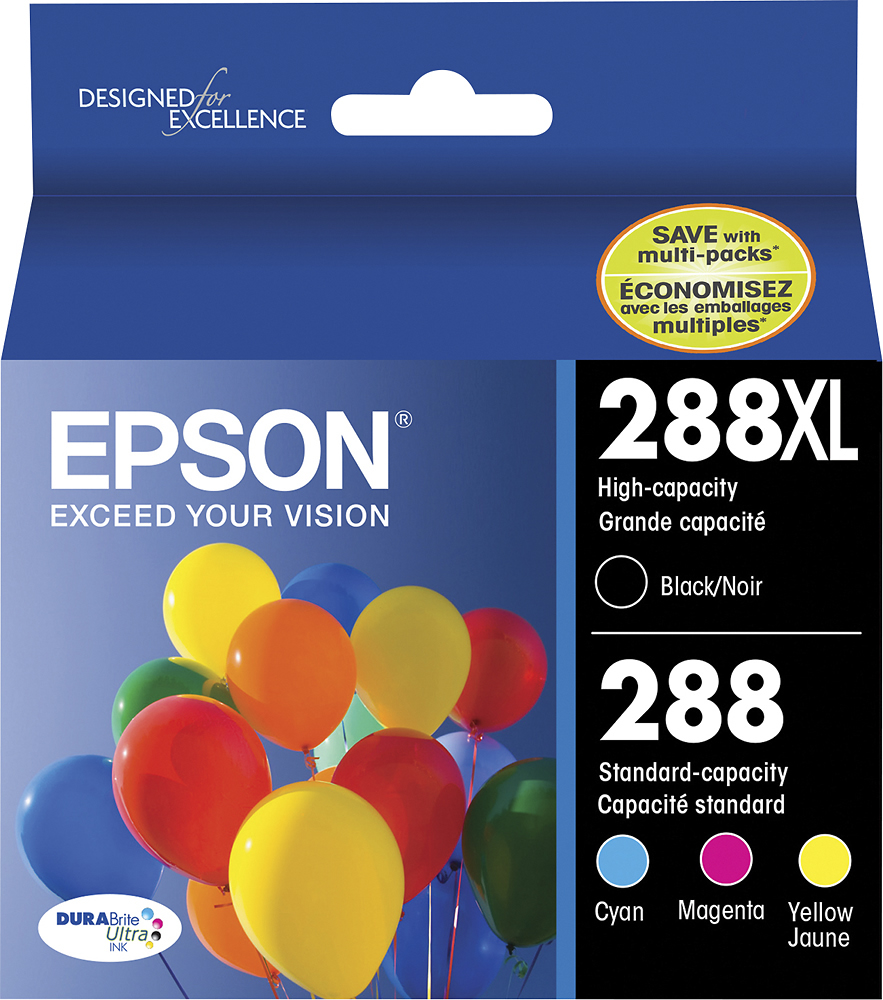 PC/タブレット その他 Epson 288/288XL 4-Pack Ink Cartridges High Capacity and 