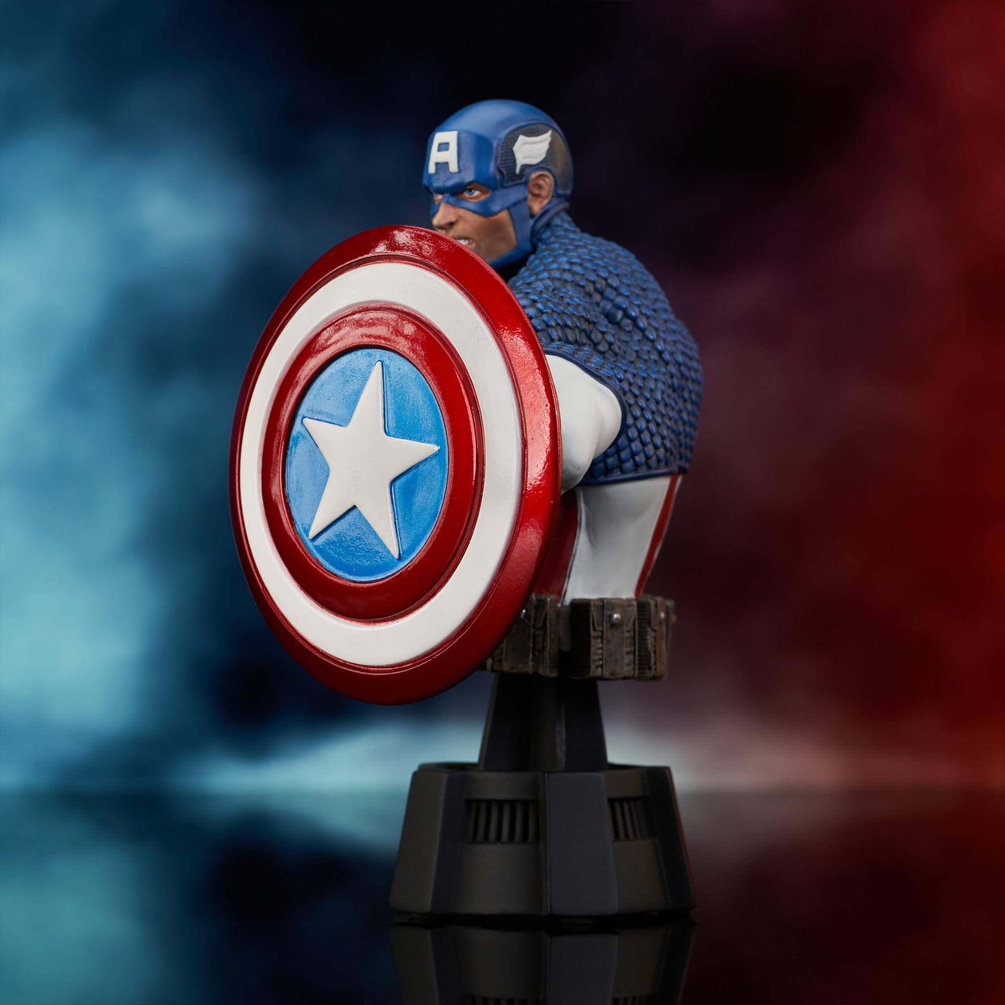 Alt View 10. Marvel - Marvel Captain America 6 Inch Resin Bust - Blue.