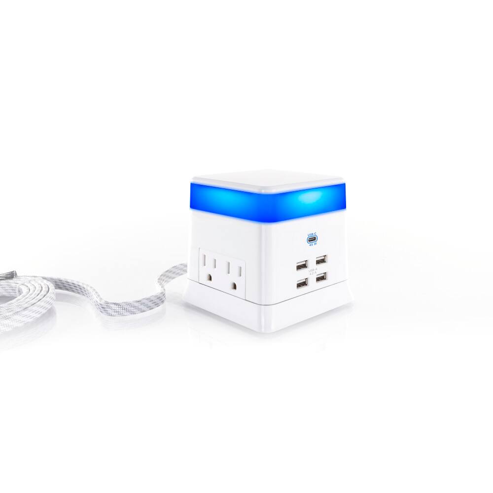 Alt View 9. CyberPower - PS406UCX4 Home Office Surge Protectors - White.