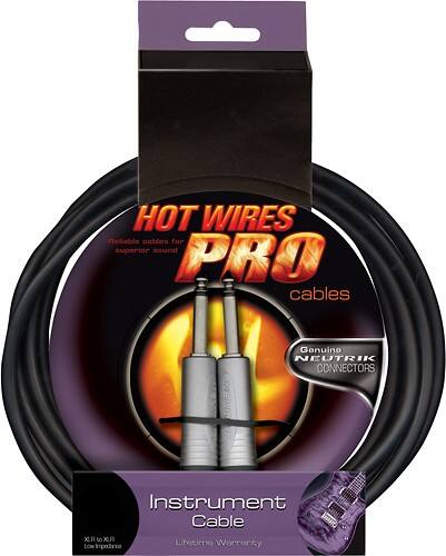 Front Standard. Hot Wires - 15' Instrument Cable - Black.