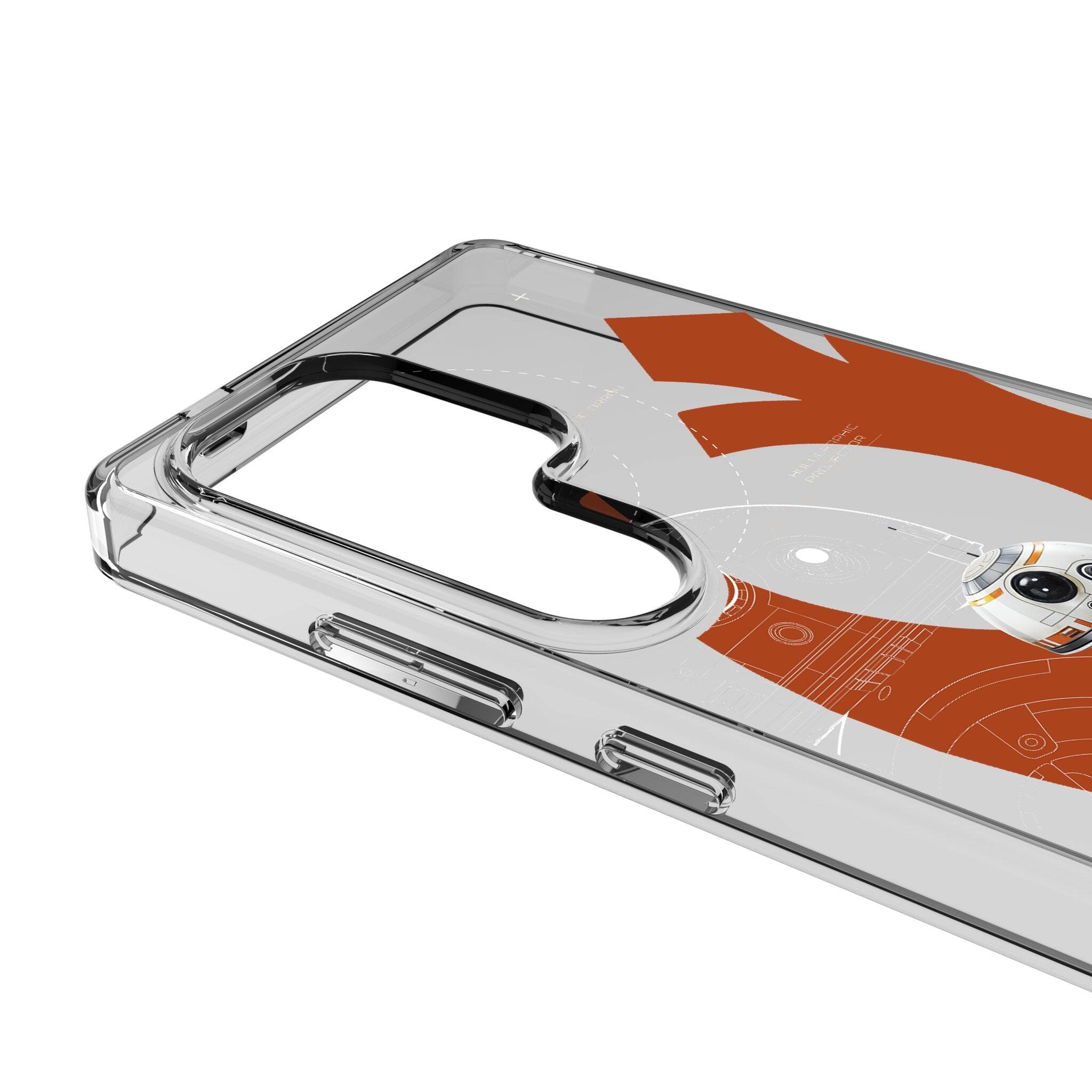 Left. Keyscaper - Star Wars: The Force Awakens FactionTech Clear Phone Case - Samsung Galaxy S21 Plus - BB-8.