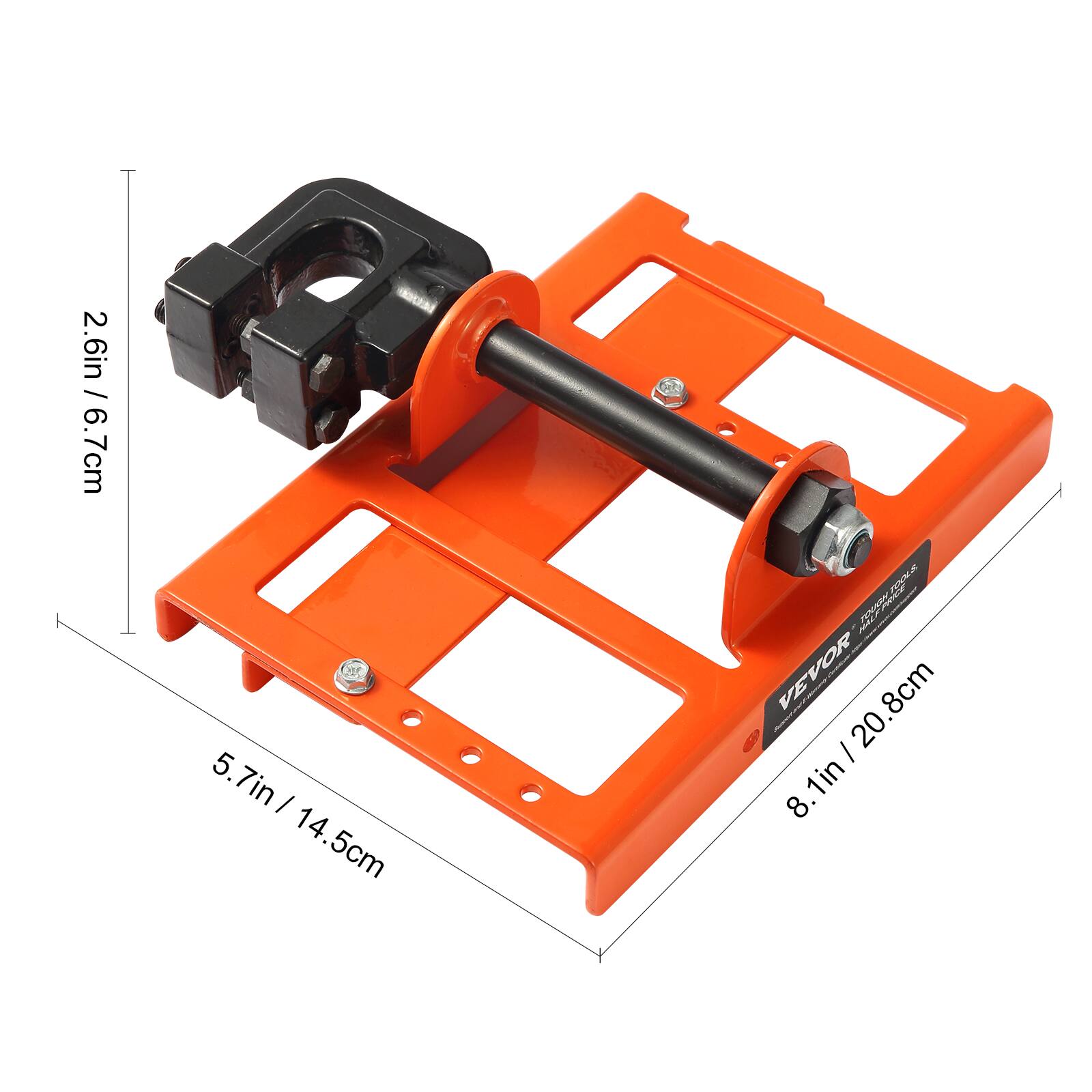 2.6in / 6.7cm  
5.7in / 14.5cm  
8.1in / 20.8cm