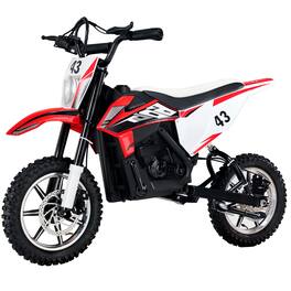 VEVOR - Kids Ride On Motorcycle, 36V Battery Powered Electric Motorcycle with Speed Up to 15.5mph, Treaded Tires, Battery Gauge - White,Black,Red