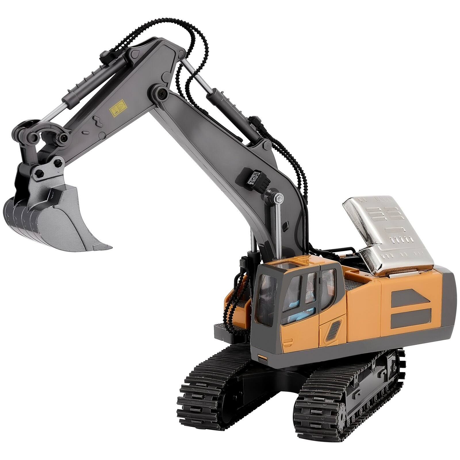 Alt View 8. Glintex - RC Excavator Toy 11-Channel 1:20 Scale Remote Control Digger with Lights & Sounds, Construction Vehicle for Kids.