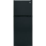 GE - 11.6 Cu. Ft. Top-Freezer Refrigerator - Black - Front_Standard