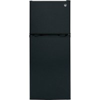 GE - 11.6 Cu. Ft. Top-Freezer Refrigerator - Black - Front_Zoom