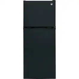 GE - 11.6 Cu. Ft. Top-Freezer Refrigerator with ENERGY STAR Certification - Black
