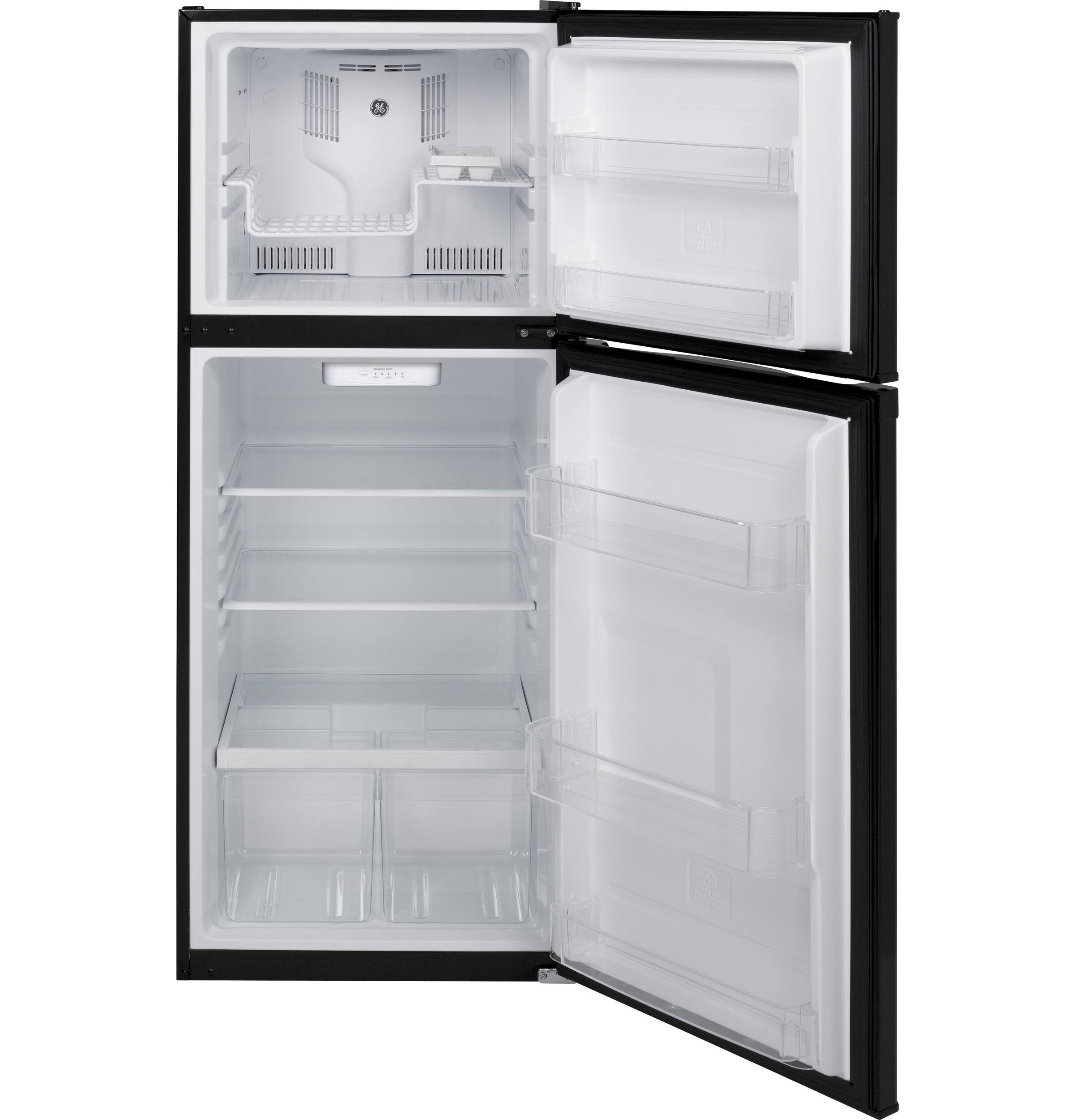 Alt View 13. GE - 11.6 Cu. Ft. Top-Freezer Refrigerator - Black.