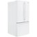 Angle Zoom. GE - 24.7 Cu. Ft. French Door Refrigerator - High gloss white.
