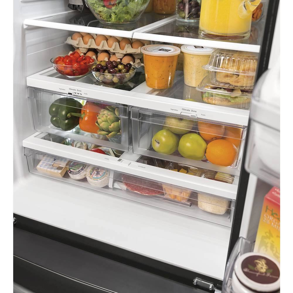 Alt View 16. GE - 24.7 Cu. Ft. French Door Refrigerator - High Gloss White.