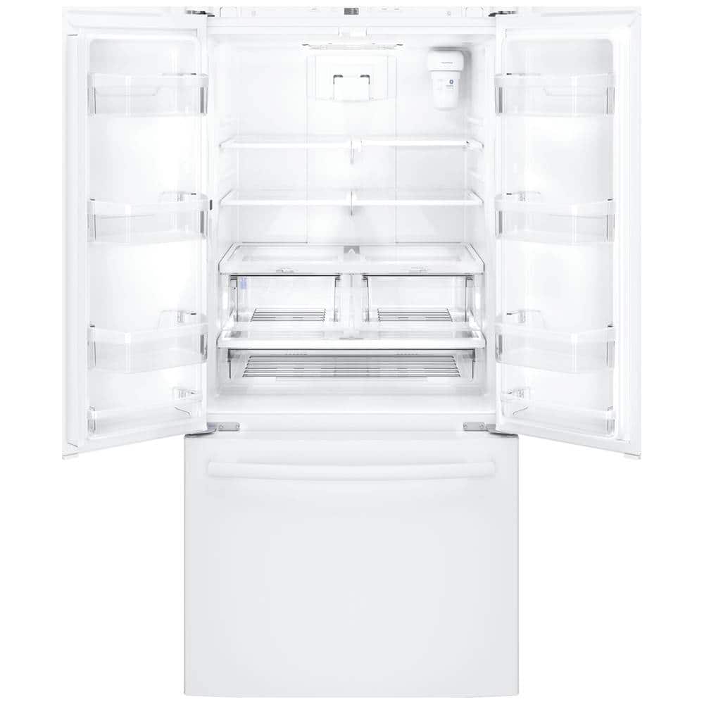 Alt View 1. GE - 24.7 Cu. Ft. French Door Refrigerator - High Gloss White.