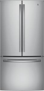 GE - 24.8 Cu. Ft. French Door Refrigerator - Stainless steel - Front_Standard