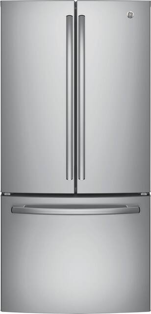 Ge 24 8 Cu Ft French Door Refrigerator Stainless Steel Gne25jskss Best Buy
