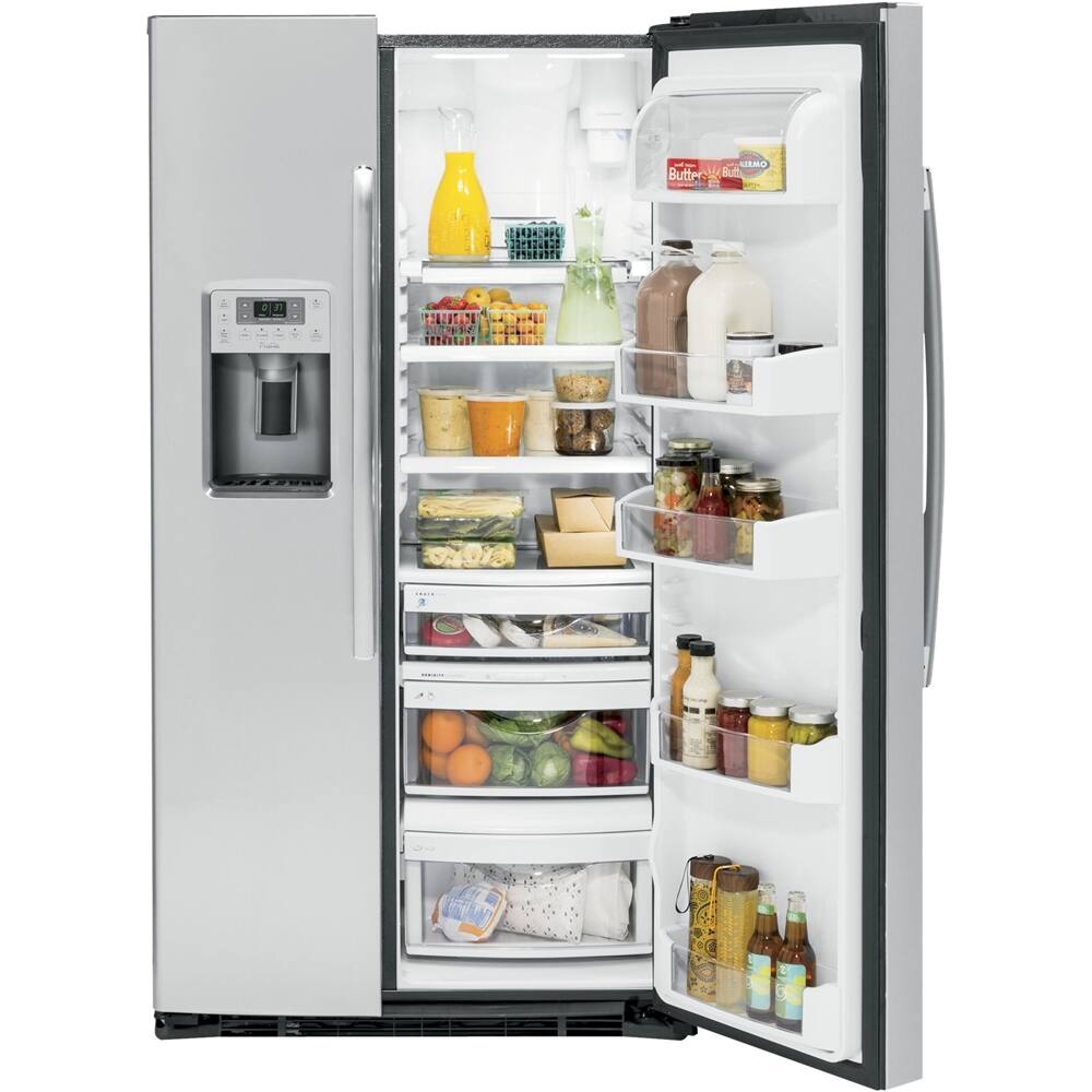 Alt View 11. GE - Profile Series 22.1 Cu. Ft. Side-by-Side Counter-Depth Refrigerator.