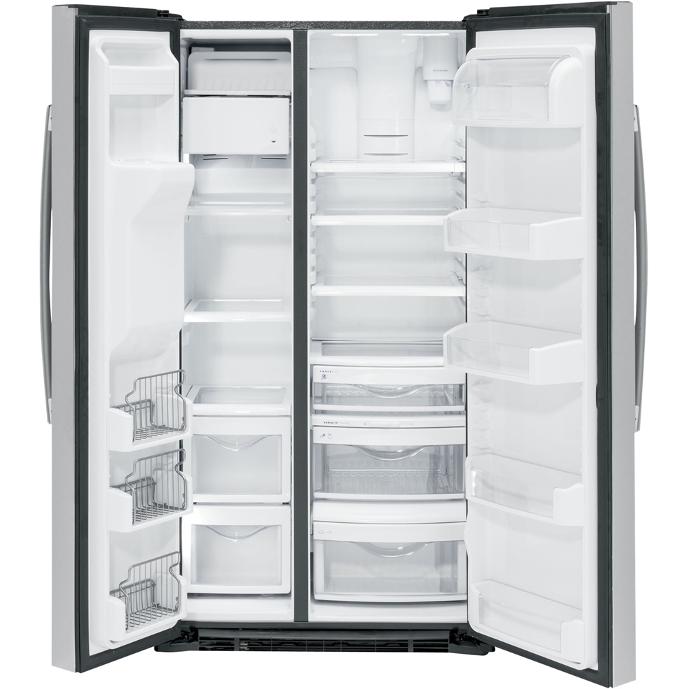GE Profile Series 22.1 Cu. Ft. Side-by-Side Counter-Depth Refrigerator ...