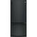 Front. GE - 21.0 Cu. Ft. Bottom-Freezer Refrigerator - High Gloss Black.