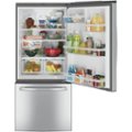Alt View Zoom 1. GE - 21.0 Cu. Ft. Bottom-Freezer Refrigerator - Stainless steel.