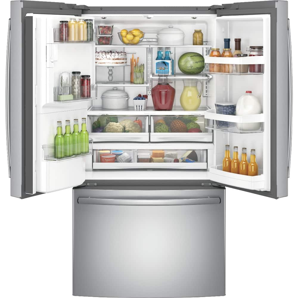 Best Buy: GE 22.2 Cu. Ft. French Door Counter-Depth Refrigerator ...