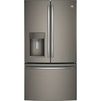Customer Reviews Ge Gye22hmkes Best Ge 22 2 Cu Ft French Door Counter Depth Refrigerator Slate