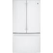 GE - 28.5 Cu. Ft. French Door Refrigerator - High gloss white - Larger Front