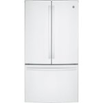 Front Zoom. GE - 28.5 Cu. Ft. French Door Refrigerator - High Gloss White.
