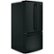 Angle. GE - 24.7 Cu. Ft. French Door Refrigerator - High Gloss Black.