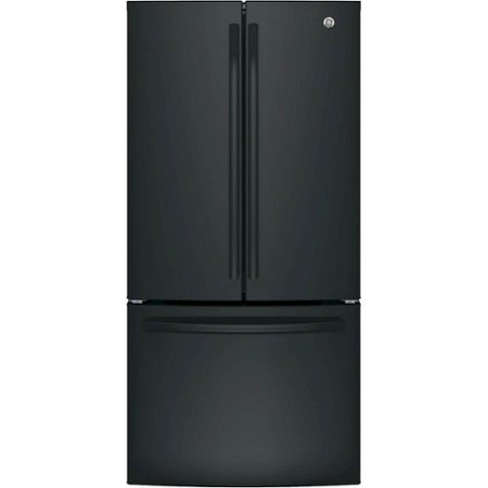 GE - 24.7 Cu. Ft. French Door Refrigerator - High Gloss Black