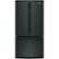 Front. GE - 24.7 Cu. Ft. French Door Refrigerator - High Gloss Black.