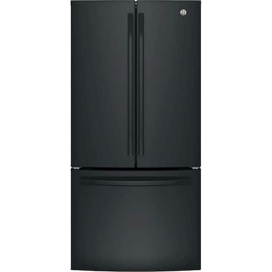 Ge 24 8 Cu Ft French Door Refrigerator High Gloss Black Gne25jgkbb Best Buy