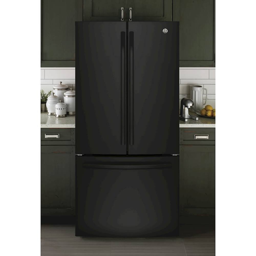Alt View 17. GE - 24.7 Cu. Ft. French Door Refrigerator - High Gloss Black.