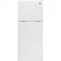 GE - 11.6 Cu. Ft. Top-Freezer Refrigerator with ENERGY STAR Certification - White - Front_Zoom