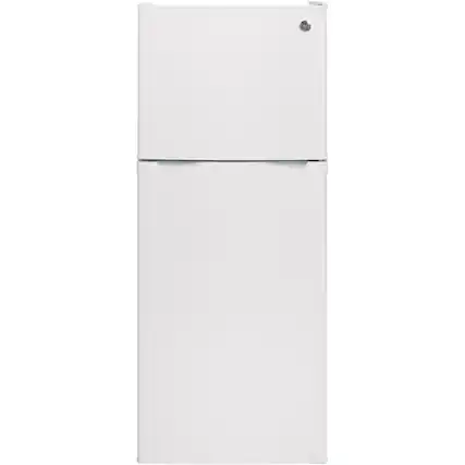 Front. GE - 11.6 Cu. Ft. Top-Freezer Refrigerator - White.