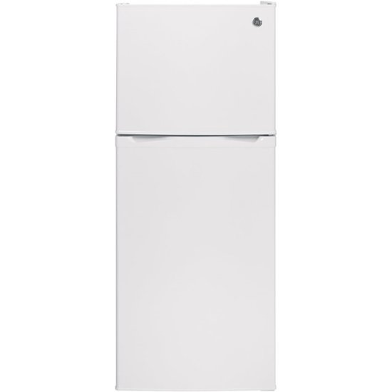Front Zoom. GE - 11.6 Cu. Ft. Top-Freezer Refrigerator - White.